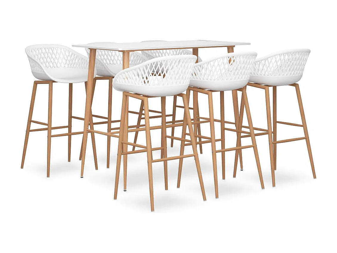 7-teiliges Bar-Set Weiß