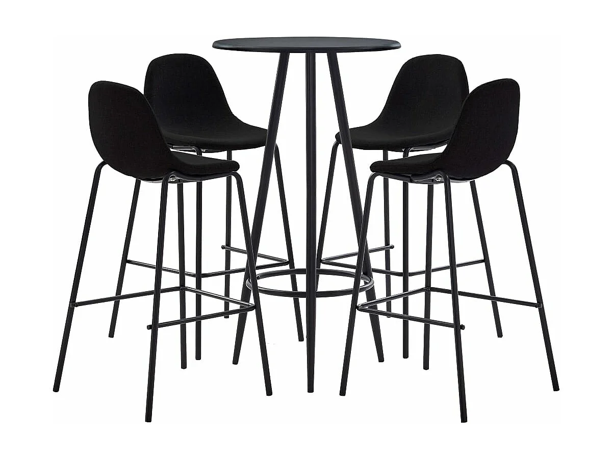 Set Bar 5 pz Tessuto Nero