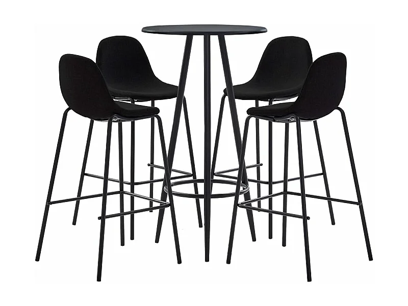 Set Bar 5 pz Tessuto Nero