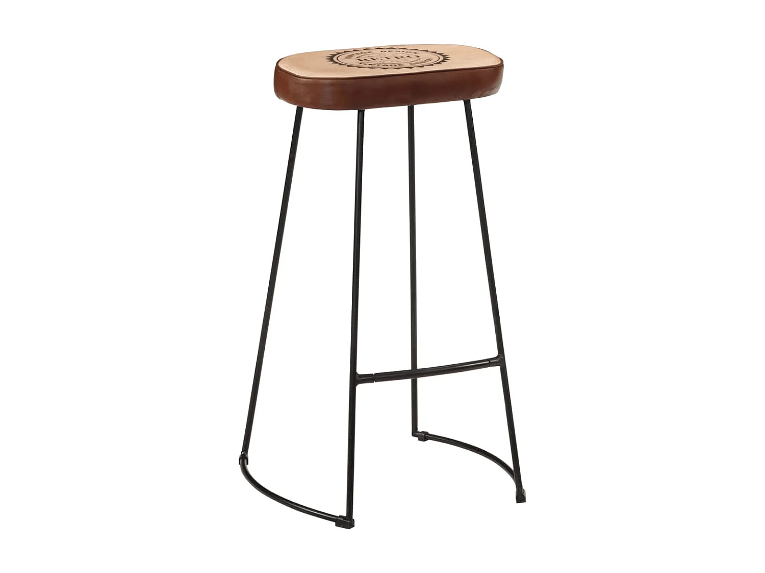 Ensemble de bar 5 pcs bois de manguier brut massif et métal