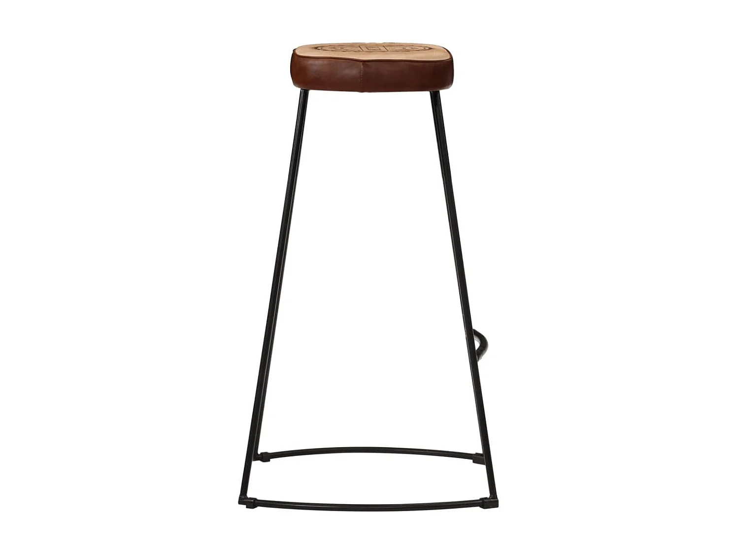 Ensemble de bar 5 pcs bois de manguier brut massif et métal