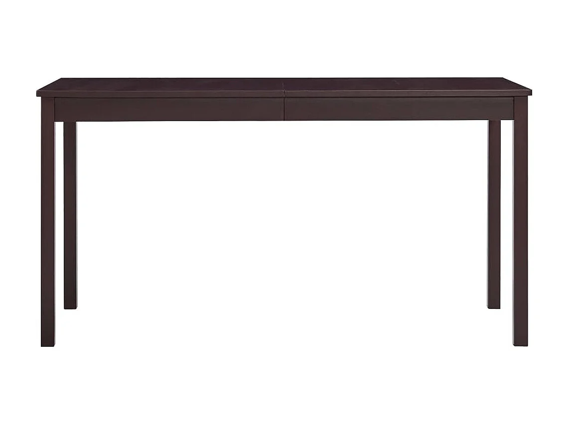 Conjunto de jantar de 7 peças em pinho castanho escuro