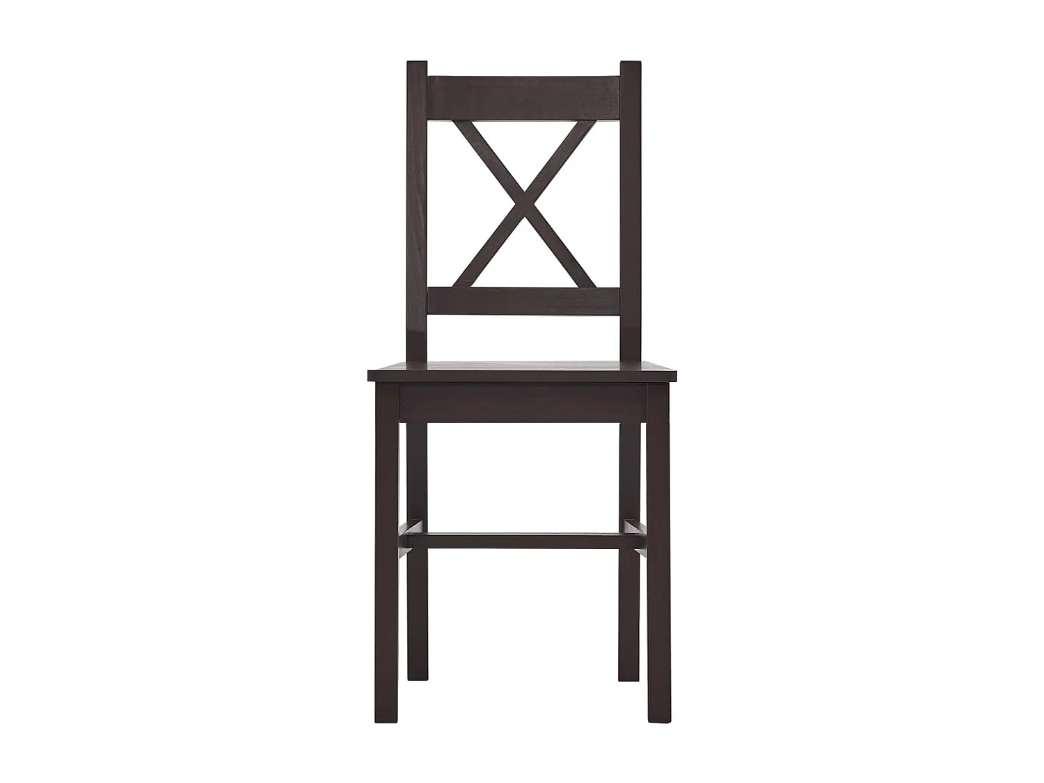 Conjunto de jantar de 7 peças em pinho castanho escuro