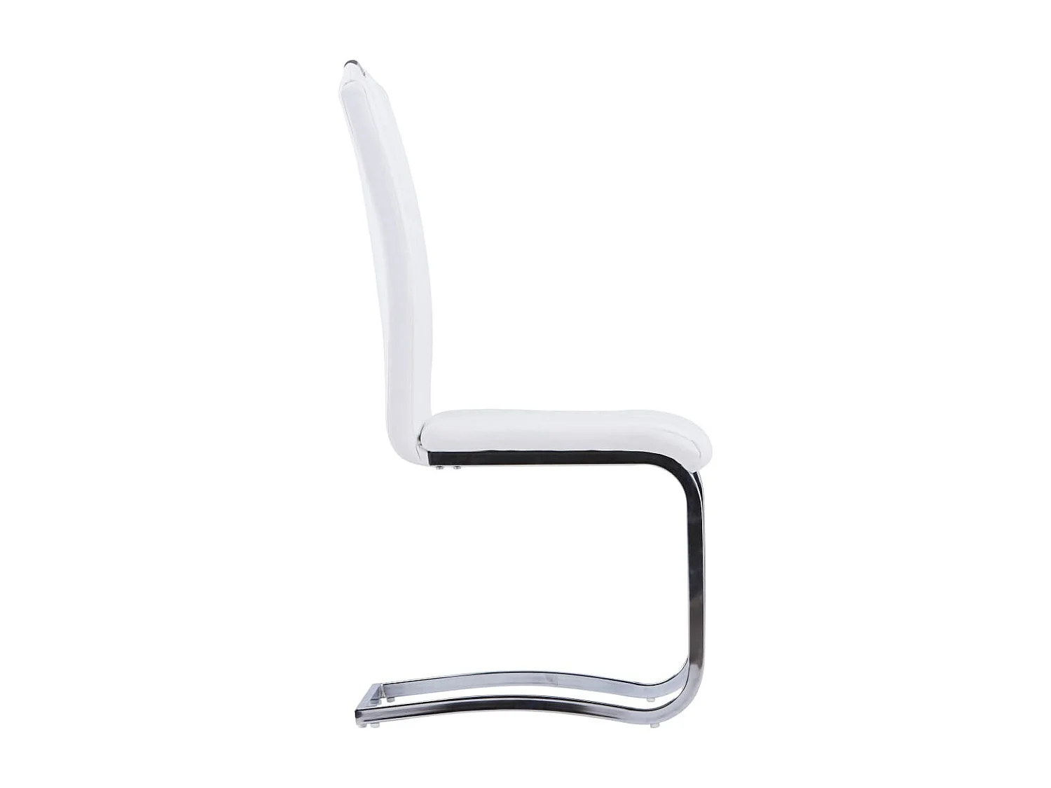 Set da pranzo da 5 pezzi in ecopelle bianca