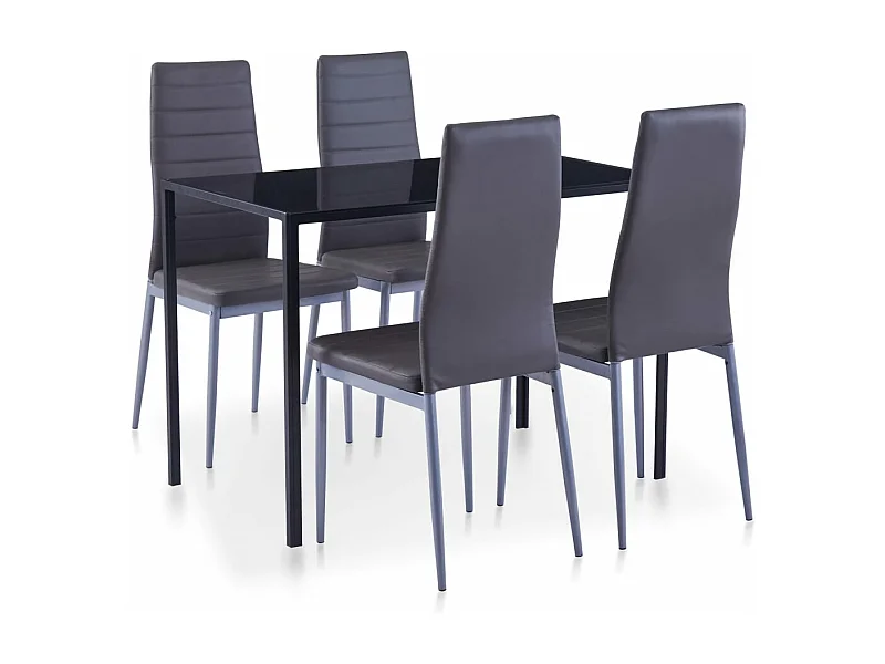 Muebles de comedor 5 piezas Gris