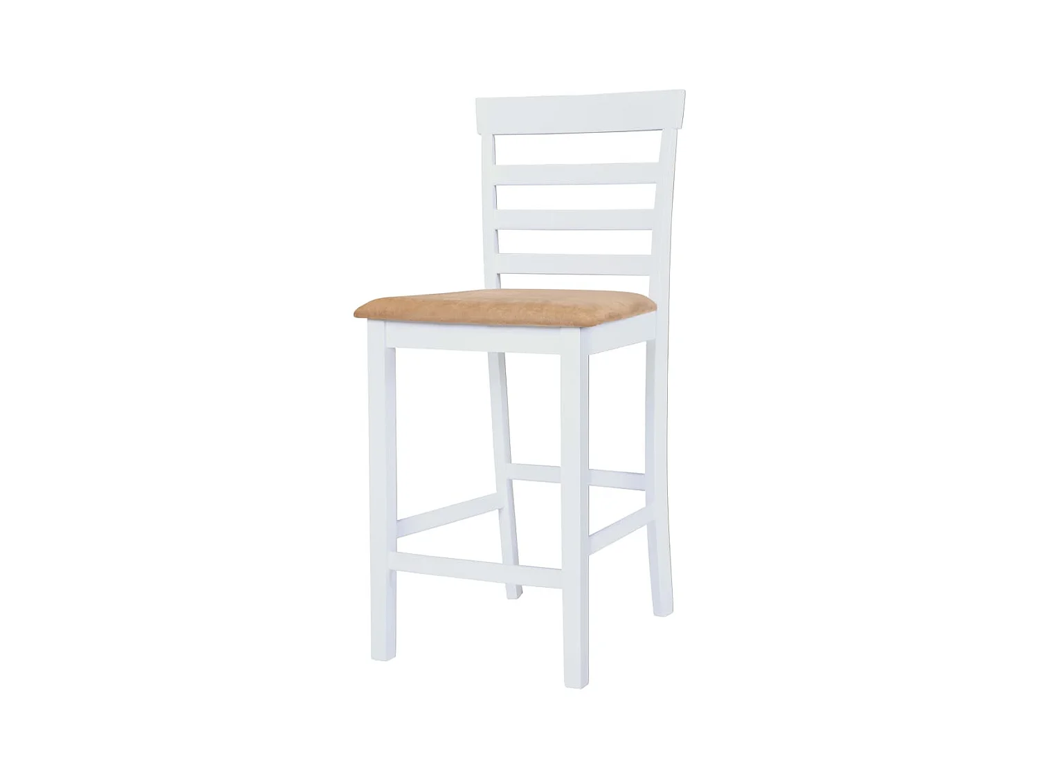 Bartafel en stoelen 5 stuks Massief hout Bruin en wit