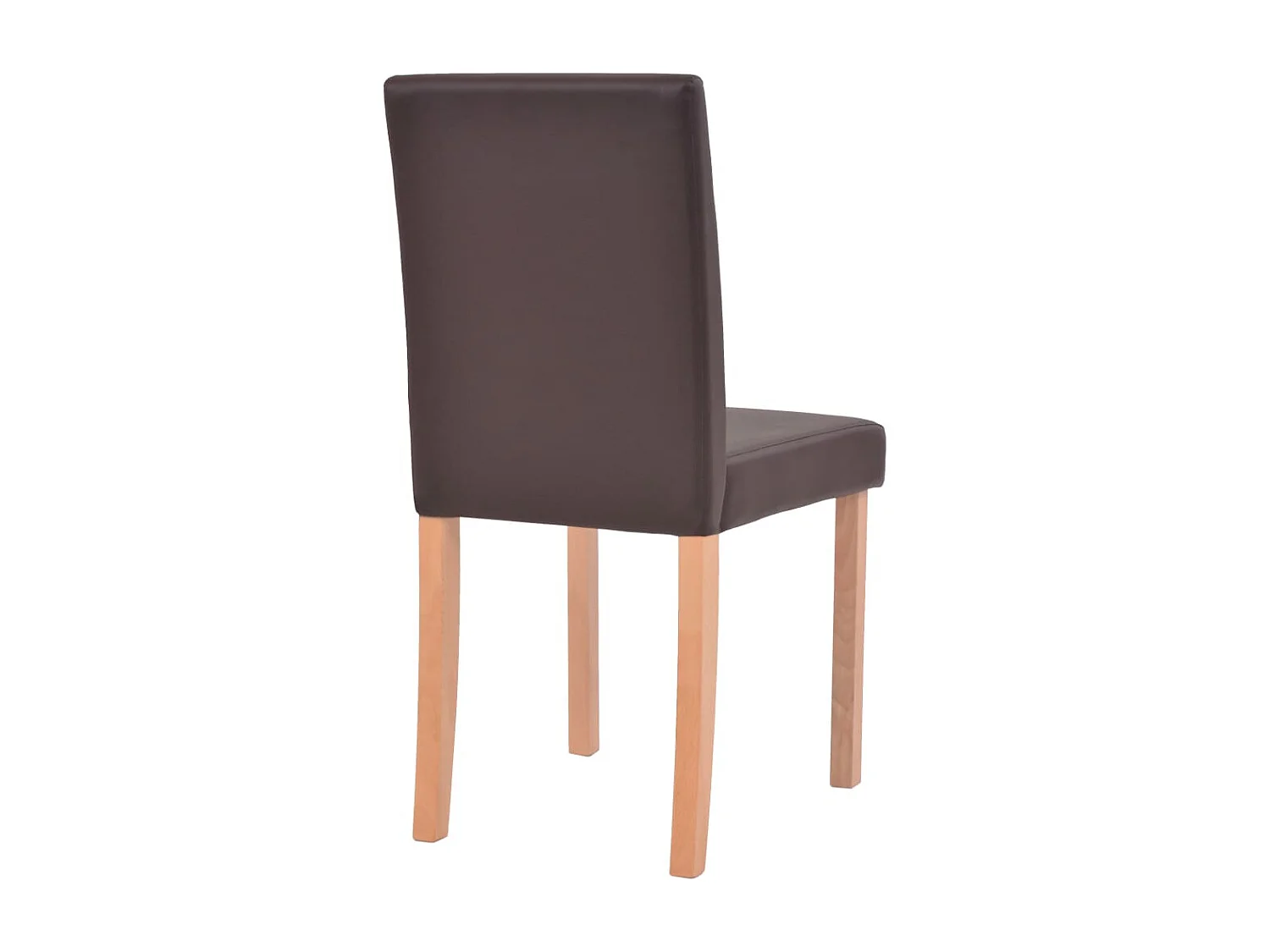 Tisch und Stühle 7 Stück Kunstleder Eiche Braun