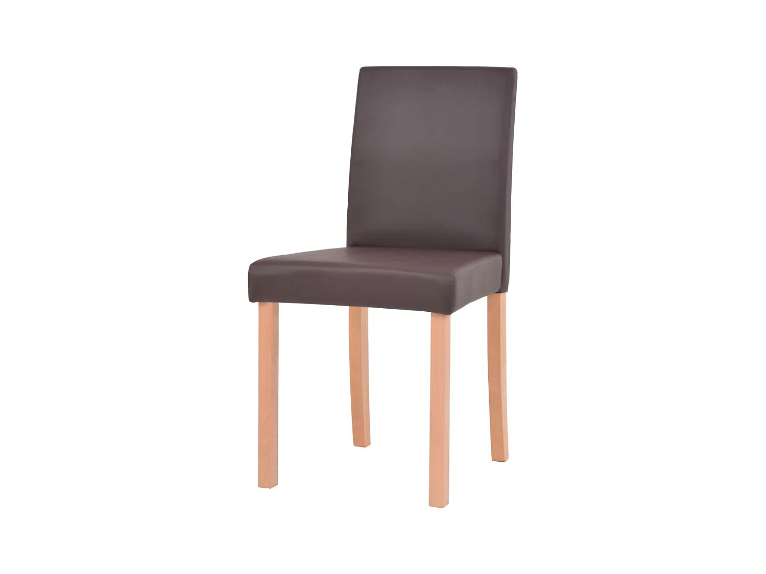 Tafel en stoelen 7 stuks Kunstleer Eiken Bruin