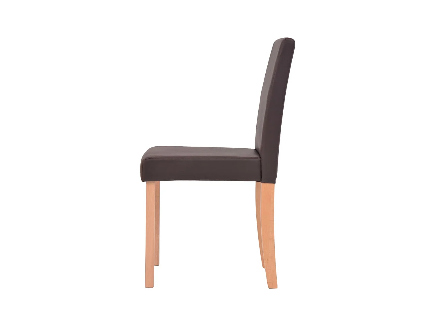 Tafel en stoelen 7 stuks Kunstleer Eiken Bruin