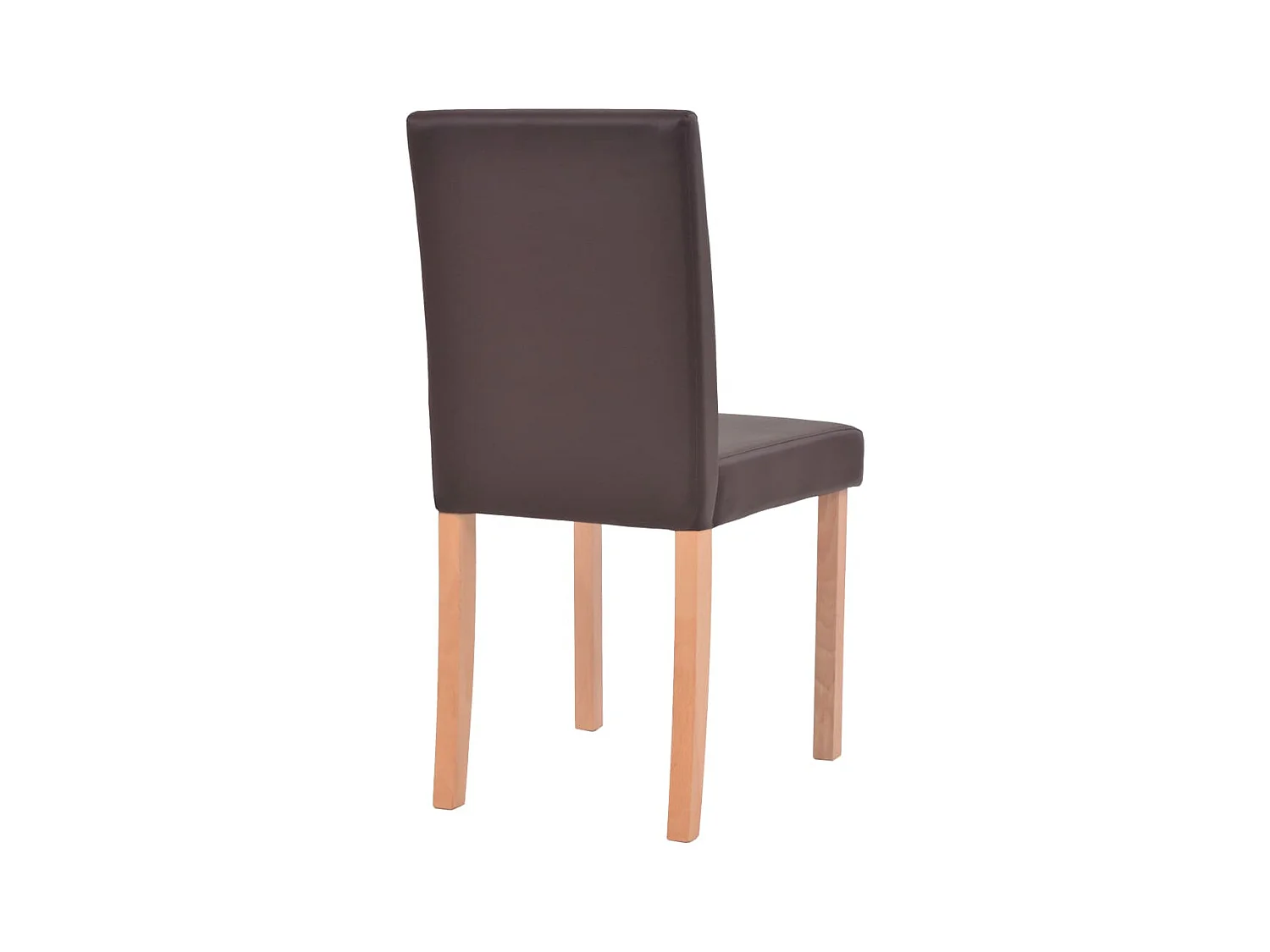 Tafel en stoelen 7 stuks Kunstleer Eiken Bruin