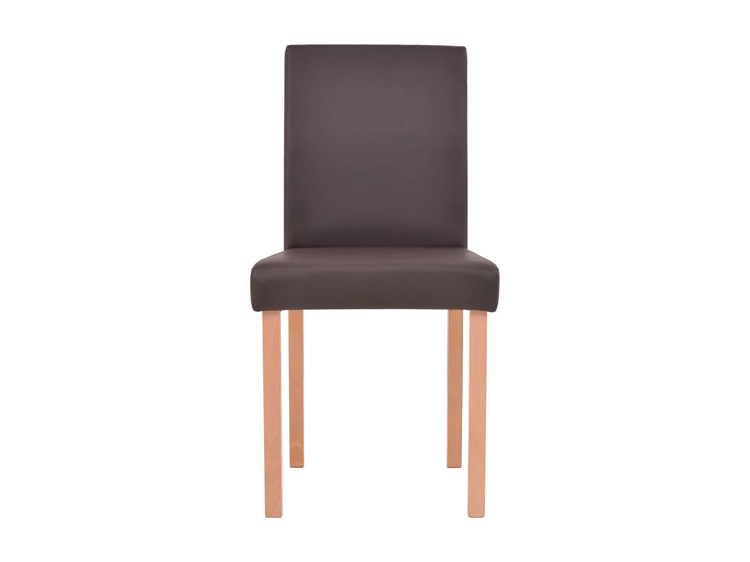 Tafel en stoelen 7 stuks Kunstleer Eiken Bruin