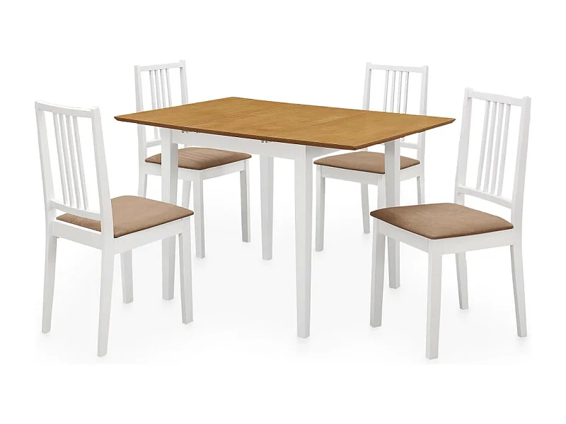 Mobili per sala da pranzo 5 pezzi MDF Bianco