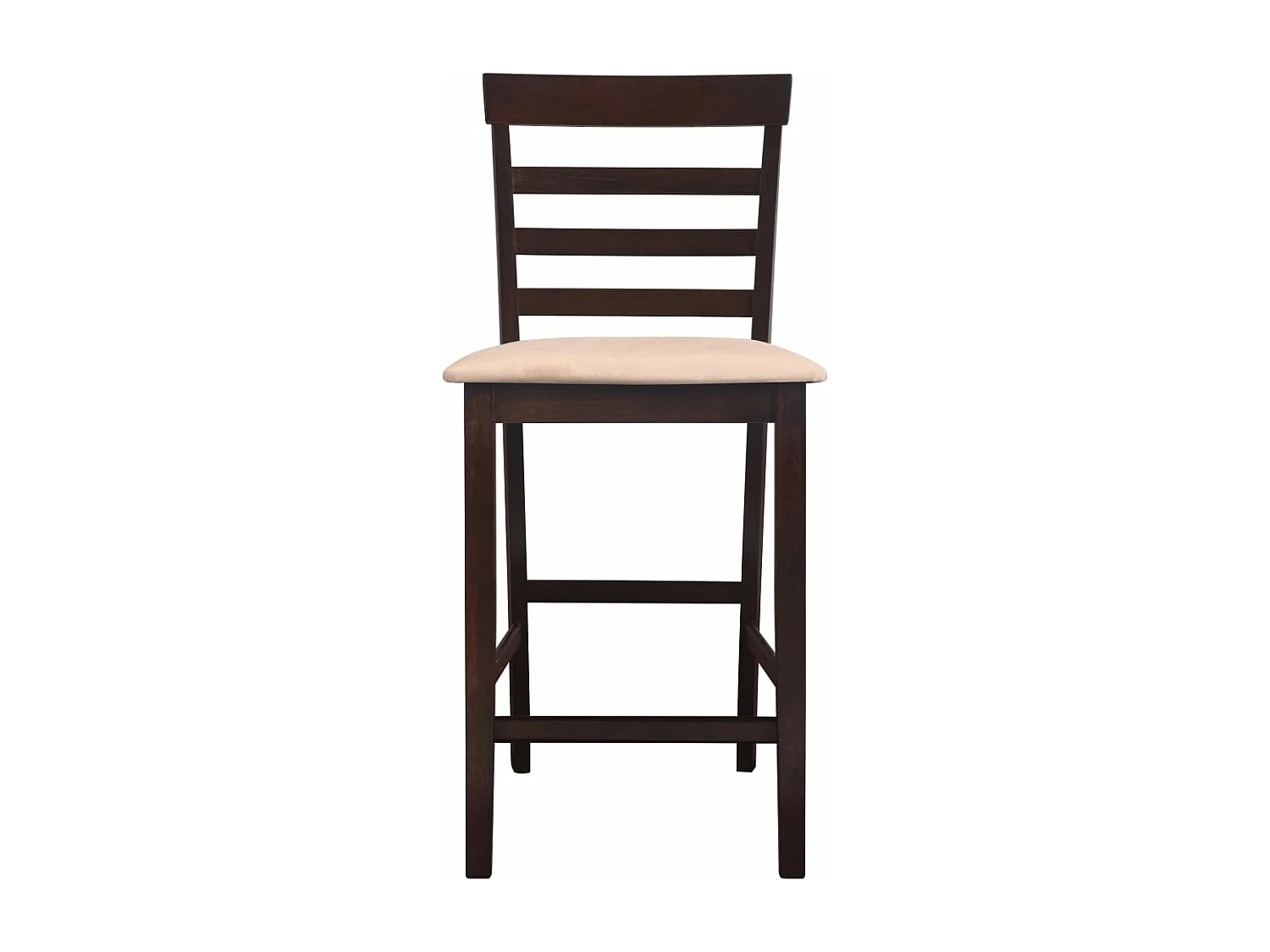 Conjunto de mesa e 4 cadeiras de bar em madeira marrom