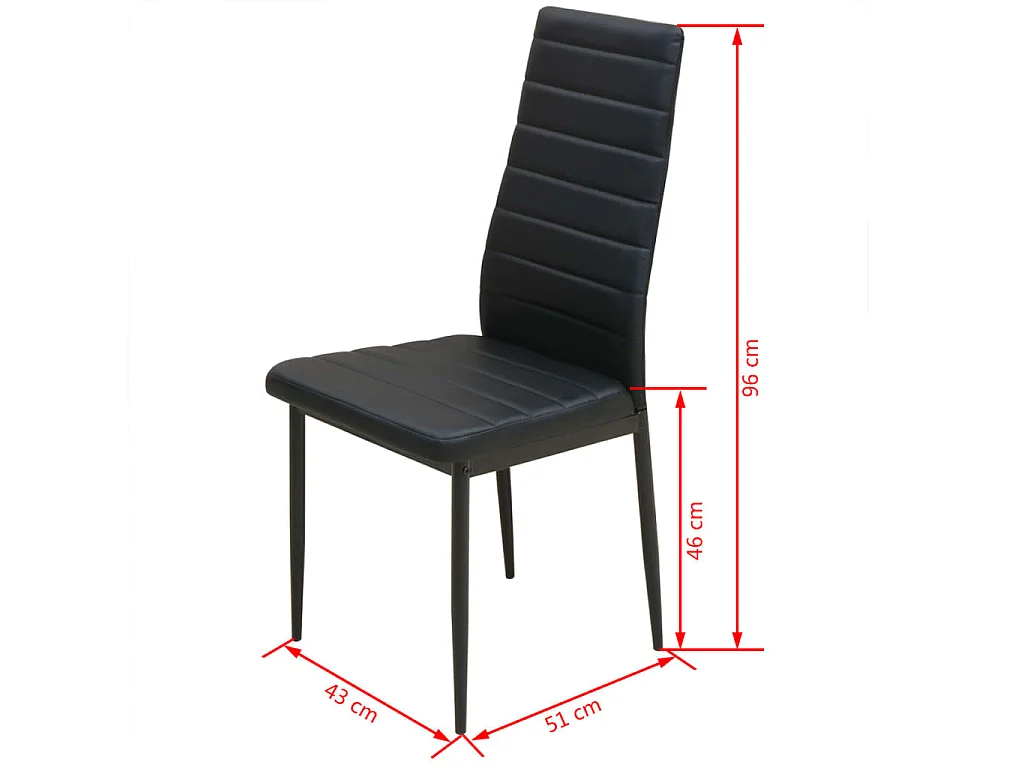 Ensemble de table et chaise de salle à manger 3 pièces noir