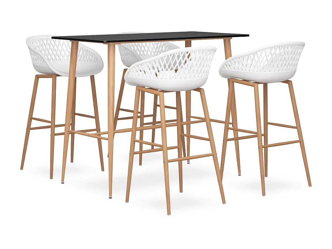 Ensemble de bar 5 pcs Noir et blanc