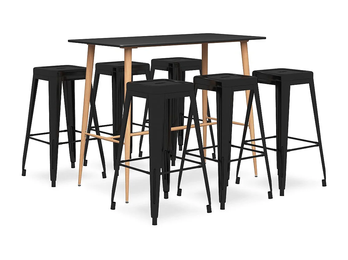 Ensemble de bar 7 pcs Noir