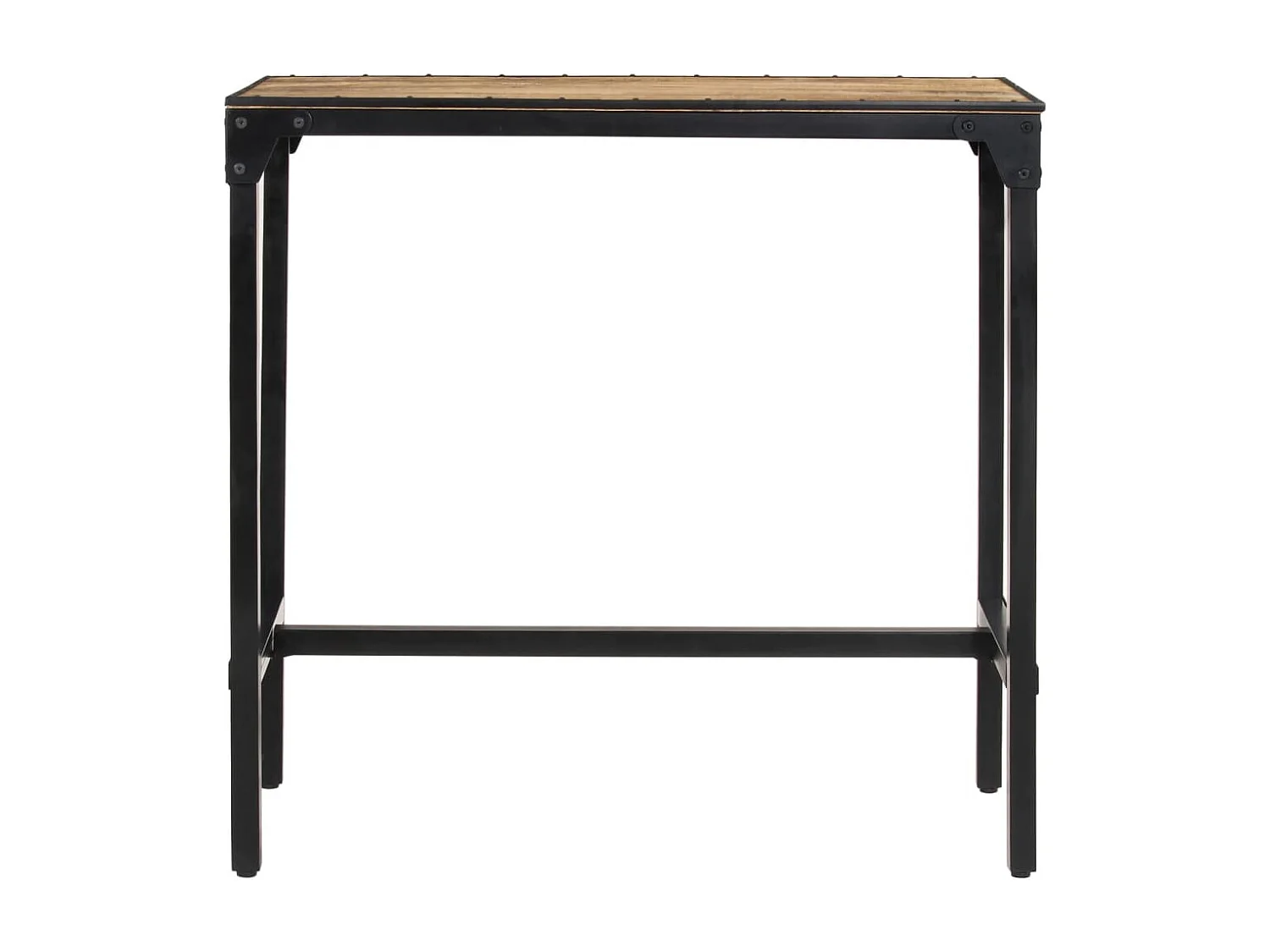 Ensemble de bar 5 pcs bois de manguier brut massif et métal