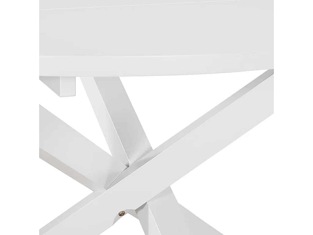 Mobilier de salle à manger 5 pcs MDF Blanc