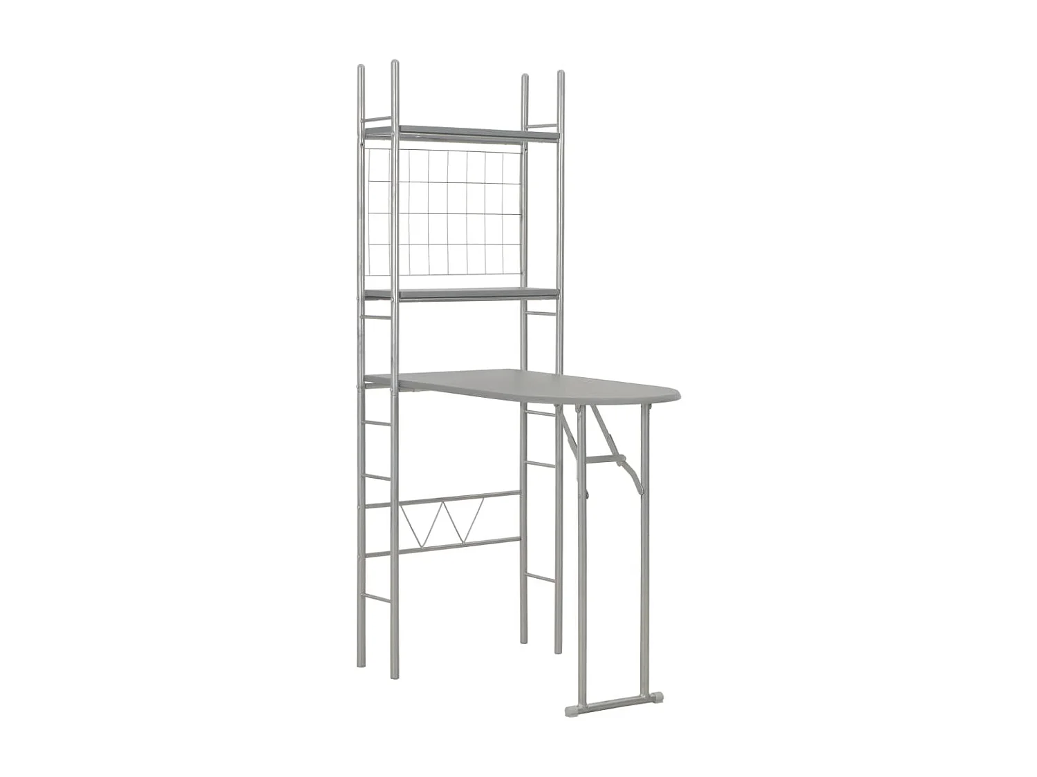 3-teiliges klappbares Tafelservice und Ablageregal aus MDF-Stahl