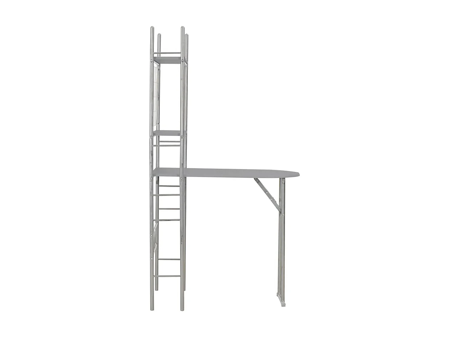 3-teiliges klappbares Tafelservice und Ablageregal aus MDF-Stahl