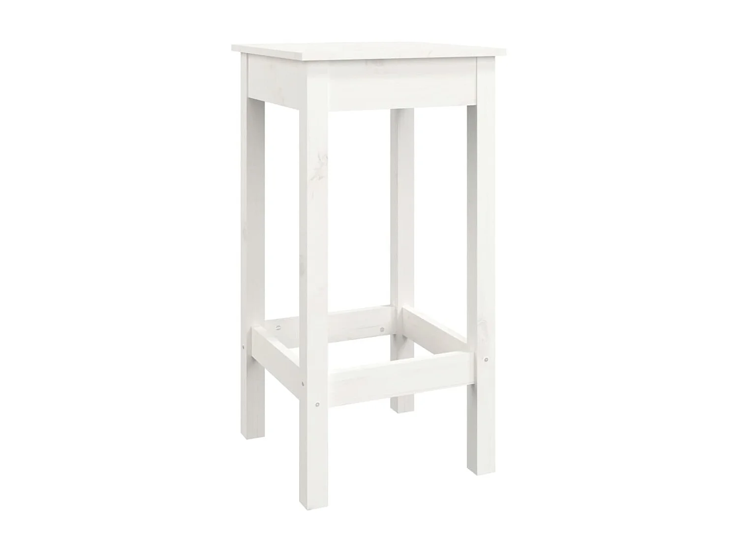 Set da bar 7 pezzi. Legno di pino massiccio bianco