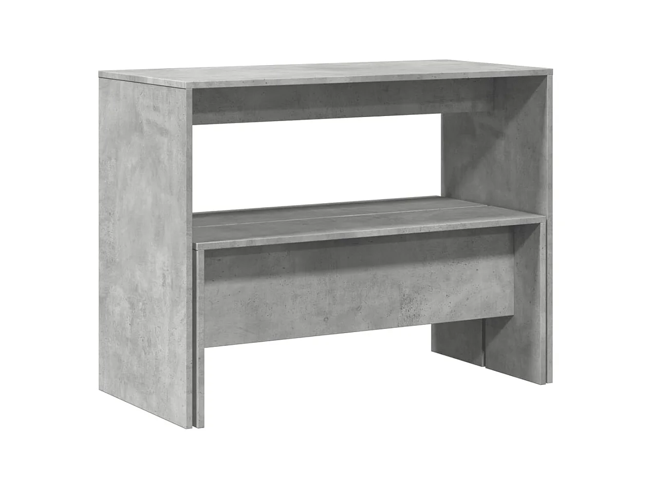 Juego de mesa y banco de comedor de madera de ingeniería de 3 piezas