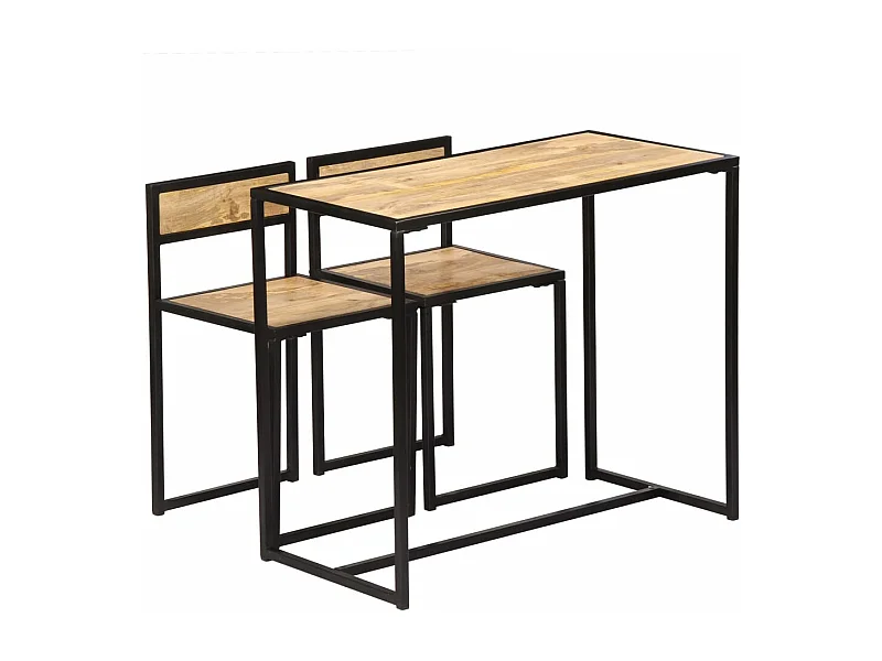 Ensemble de salle à dîner 3 pcs Bois de manguier solide