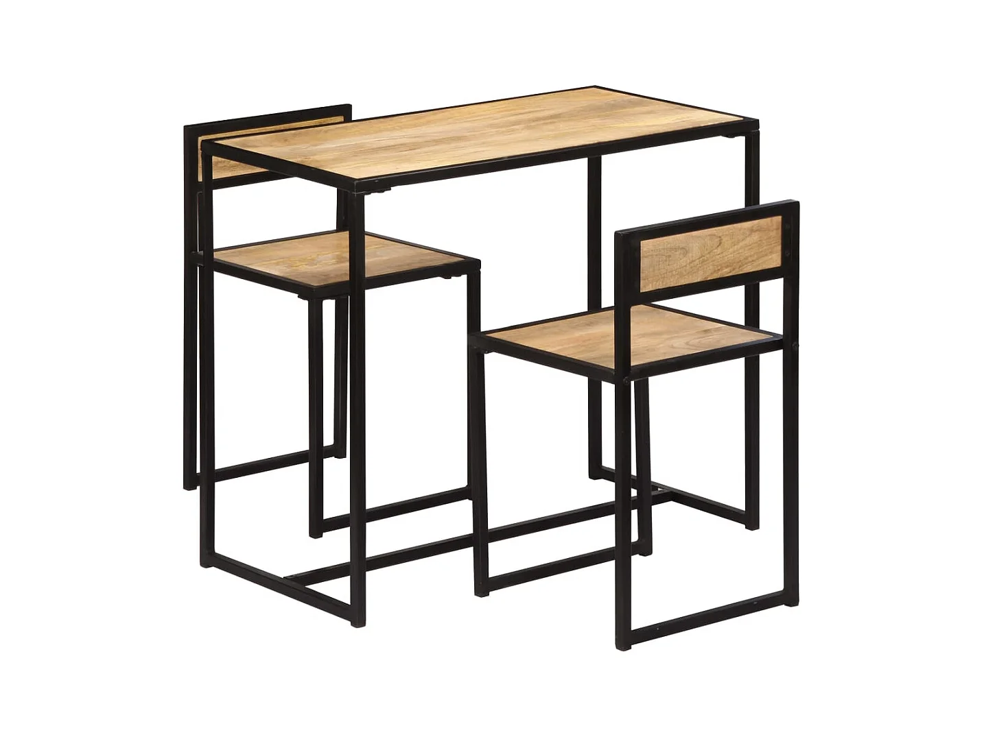 Ensemble de salle à dîner 3 pcs Bois de manguier solide