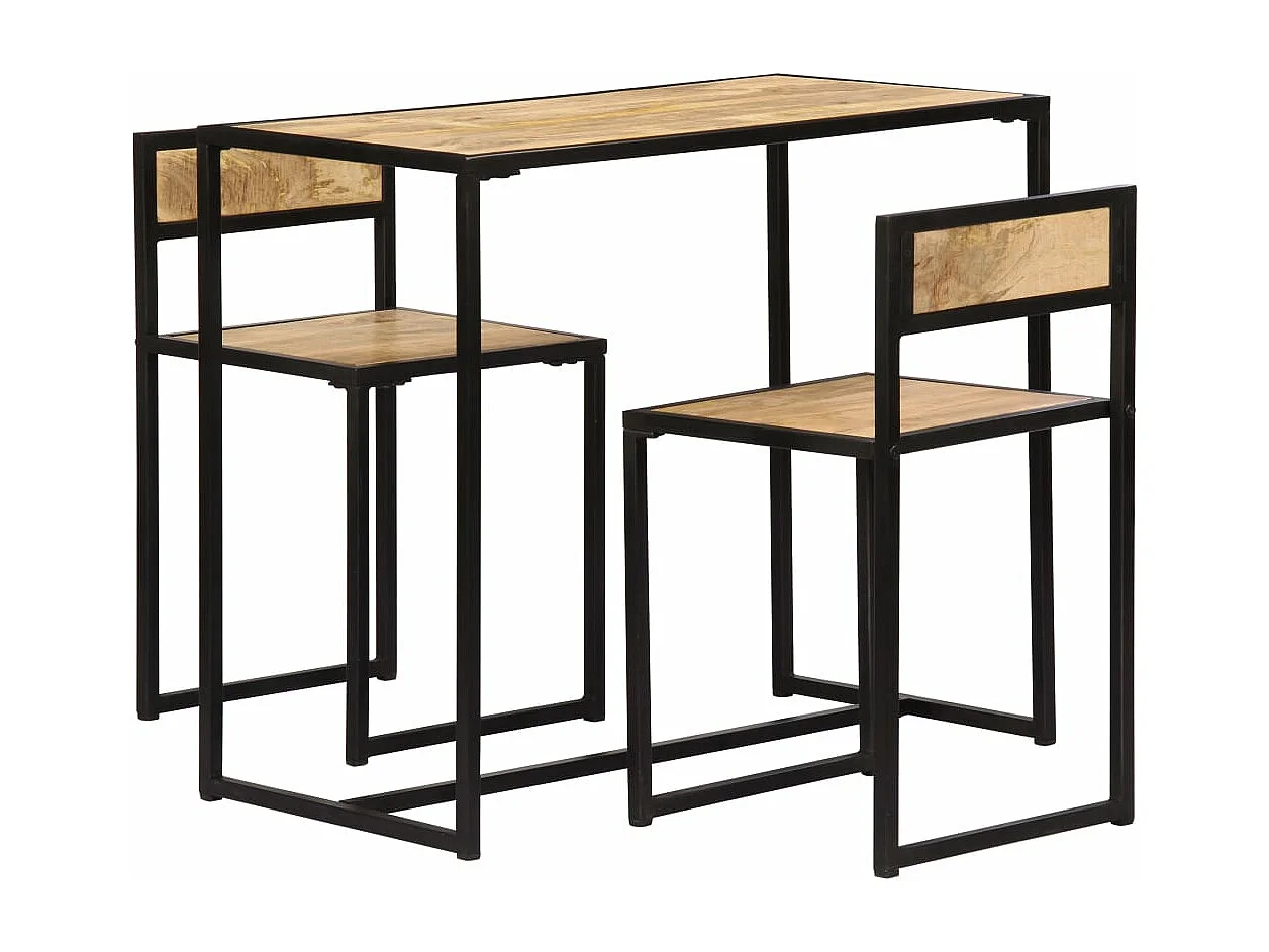 Ensemble de salle à dîner 3 pcs Bois de manguier solide