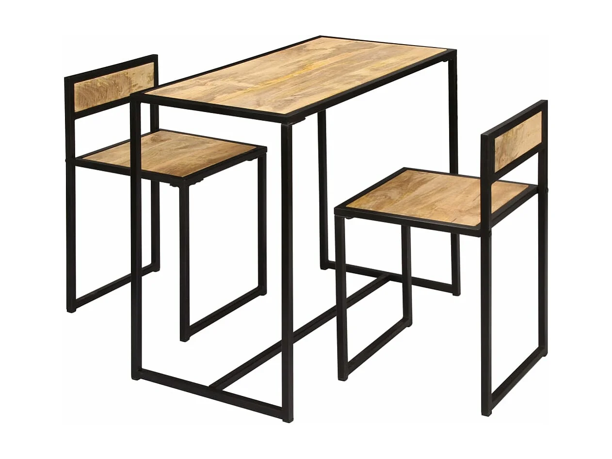 Ensemble de salle à dîner 3 pcs Bois de manguier solide