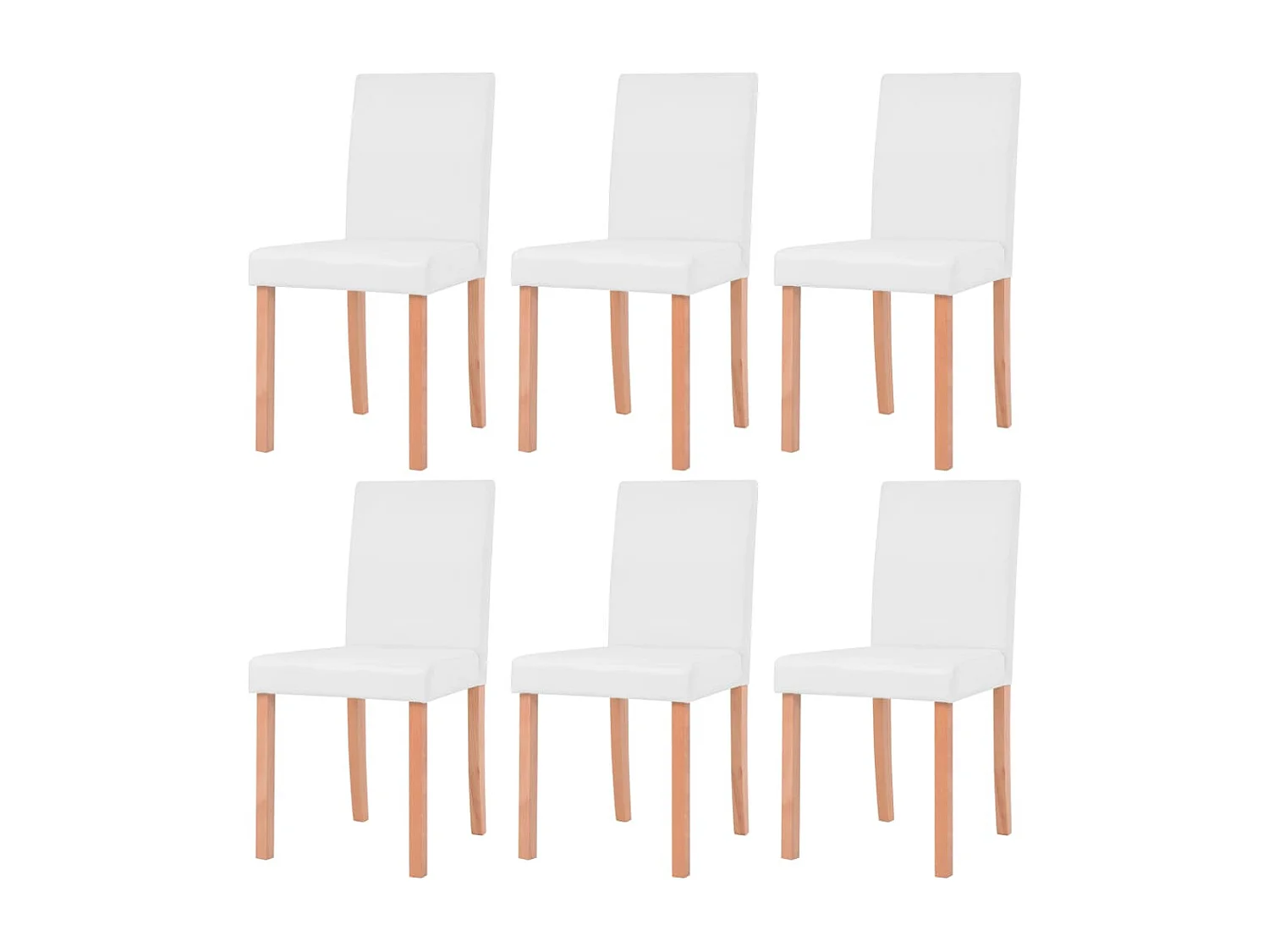 Mesa y sillas 7 piezas Polipiel Roble Color Crema