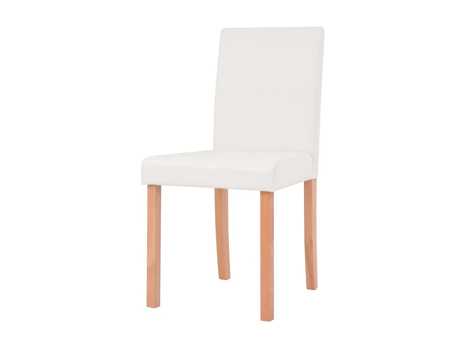 Tavolo e sedie 7 pz. Pelle sintetica Rovere Colore crema