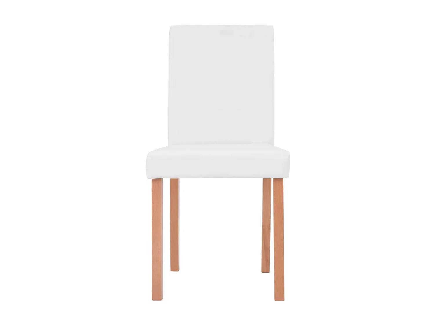 Tavolo e sedie 7 pz. Pelle sintetica Rovere Colore crema