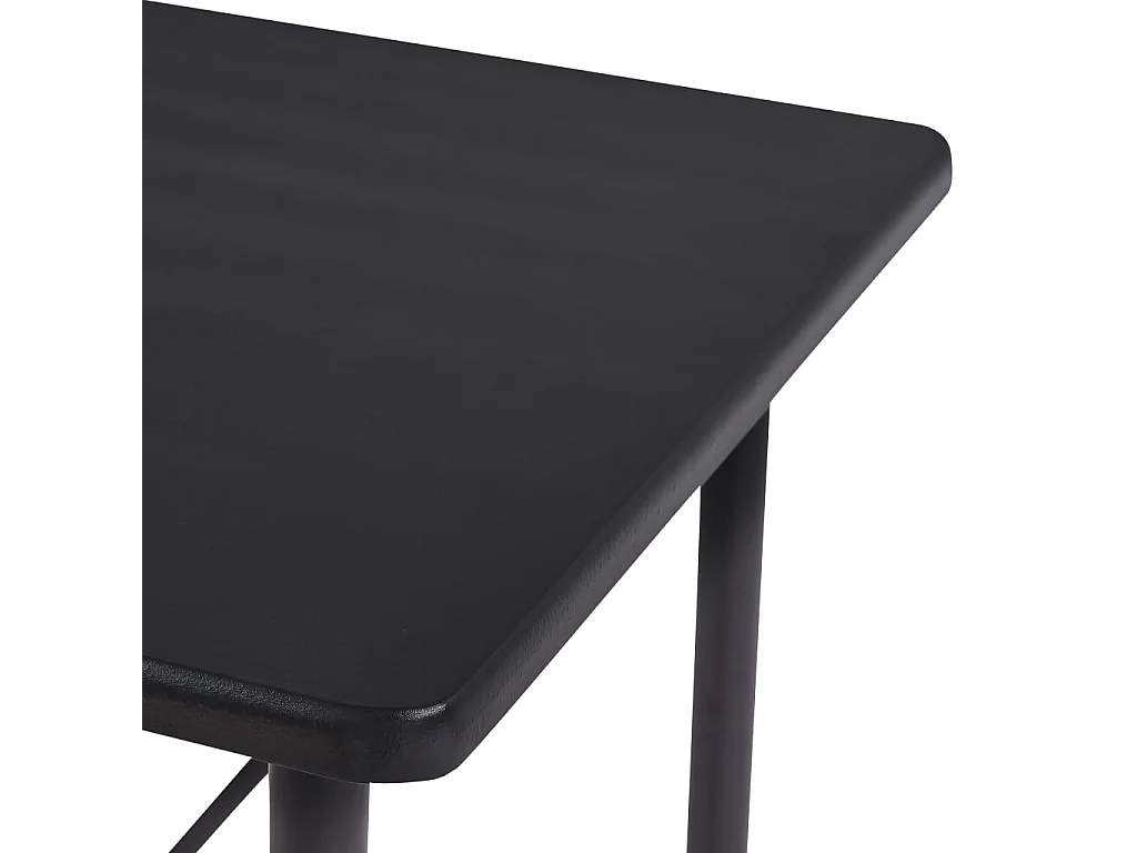 Conjunto de barras 5 peças plástico preto