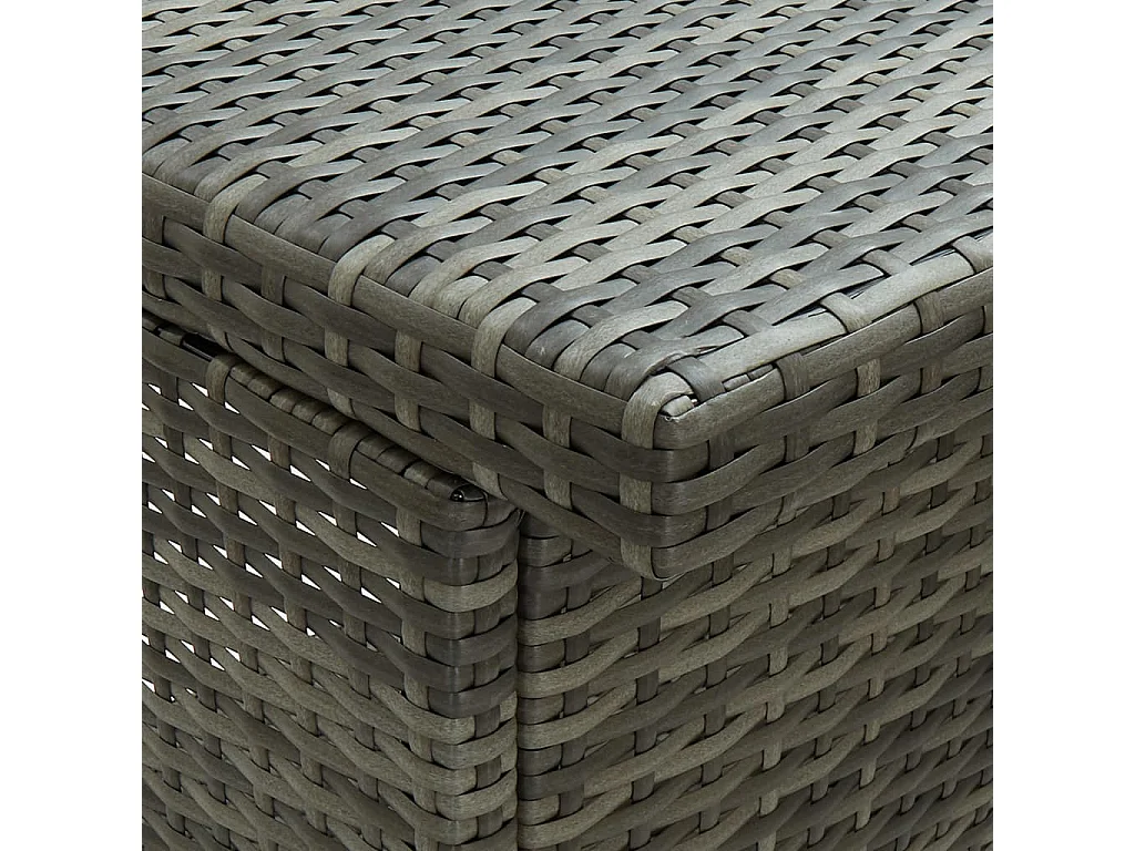 Ensemble de bar 3 pcs Résine tressée Gris