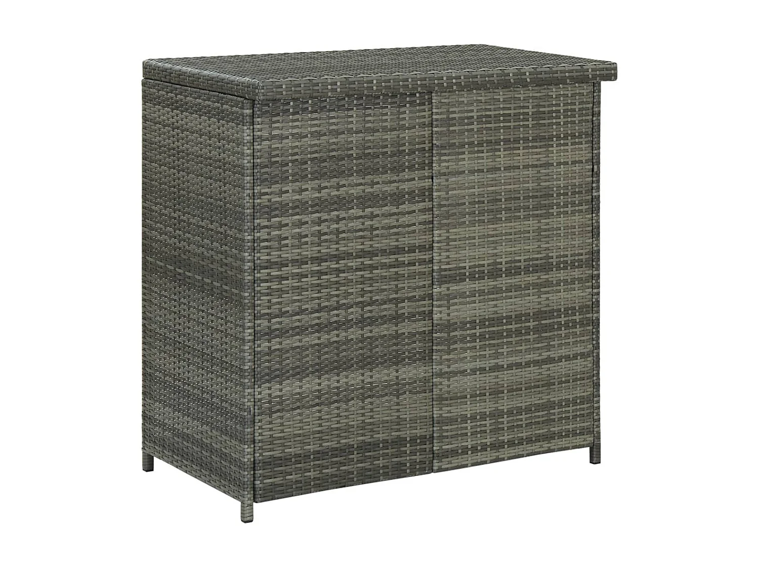 Ensemble de bar 3 pcs Résine tressée Gris