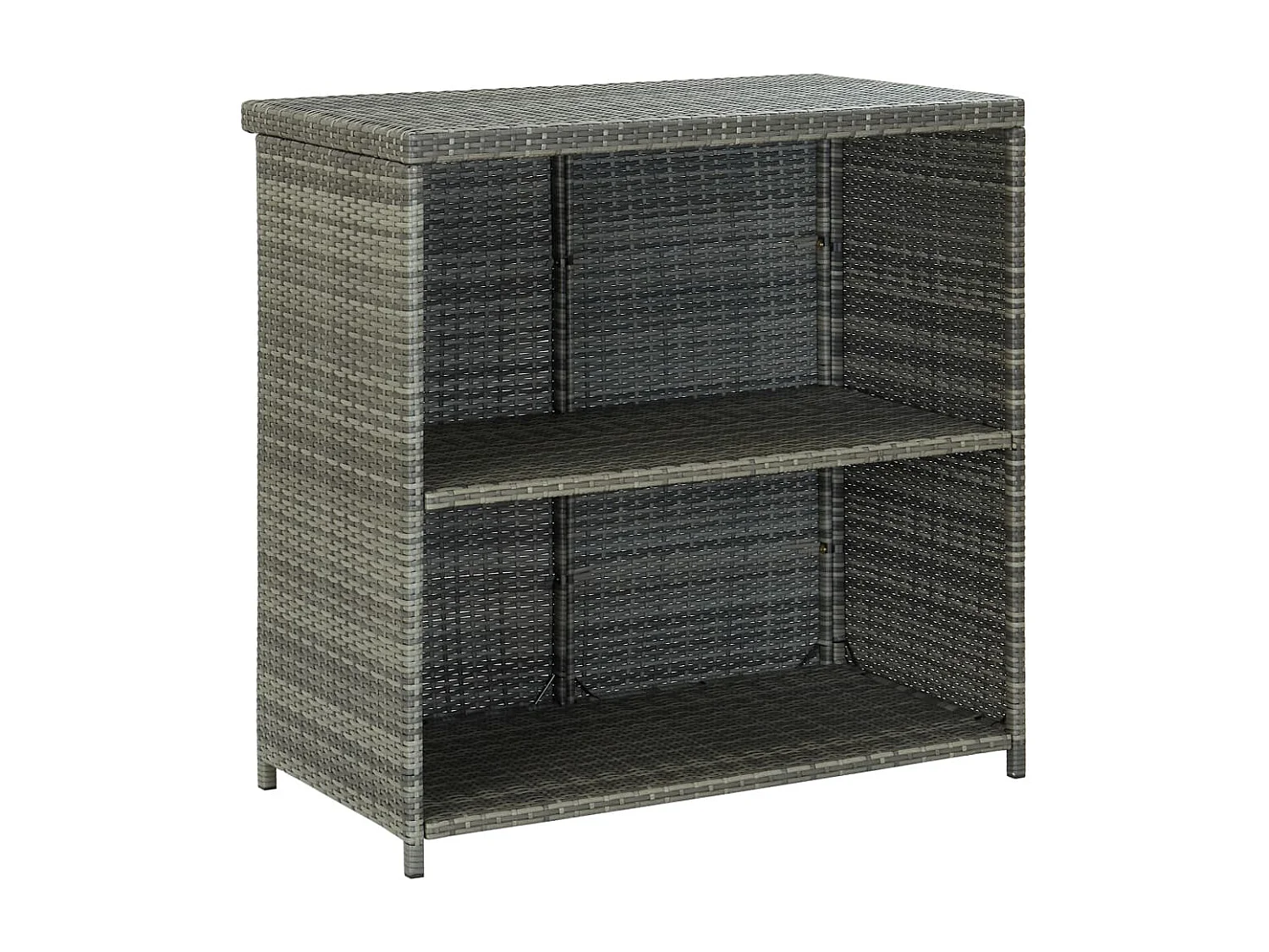 Ensemble de bar 3 pcs Résine tressée Gris