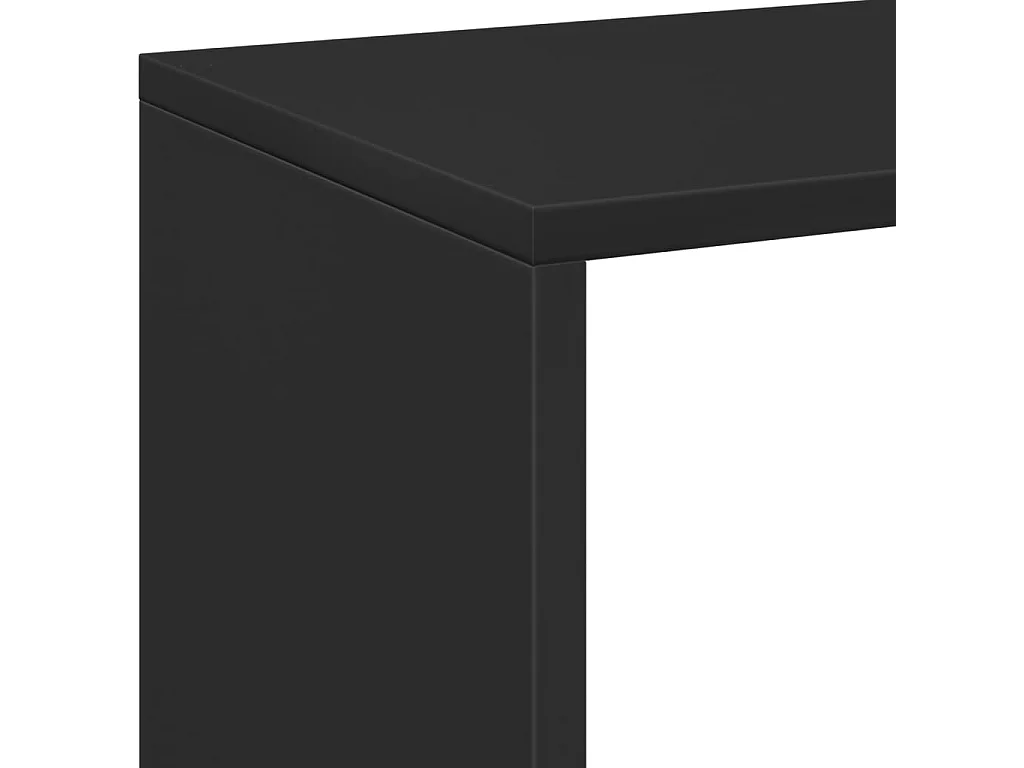 Estantería de madera de ingeniería negra 40x30x189 cm