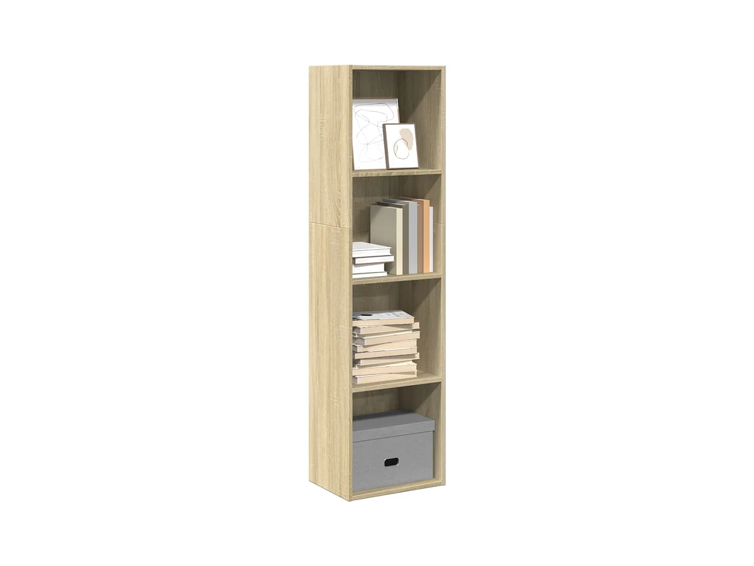 Boekenkast 40x30x152 cm bewerkt hout sonoma eikenkleurig