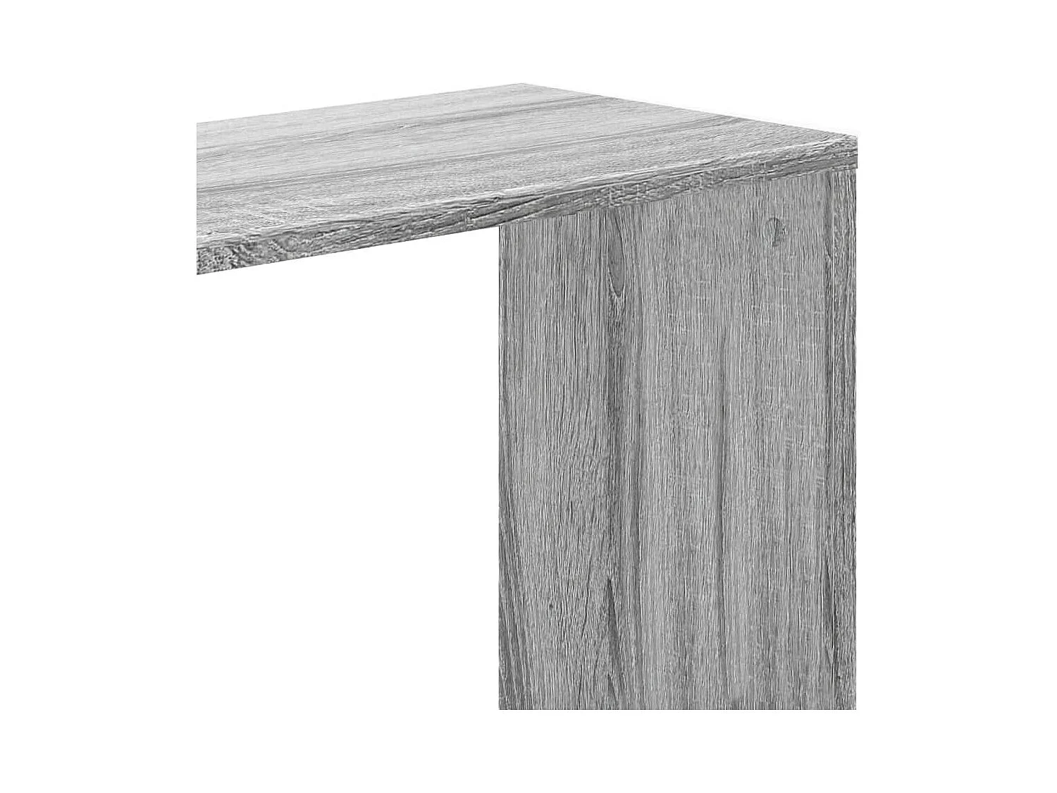 Bibliothèque 5 niveaux gris béton bois d'ingénierie