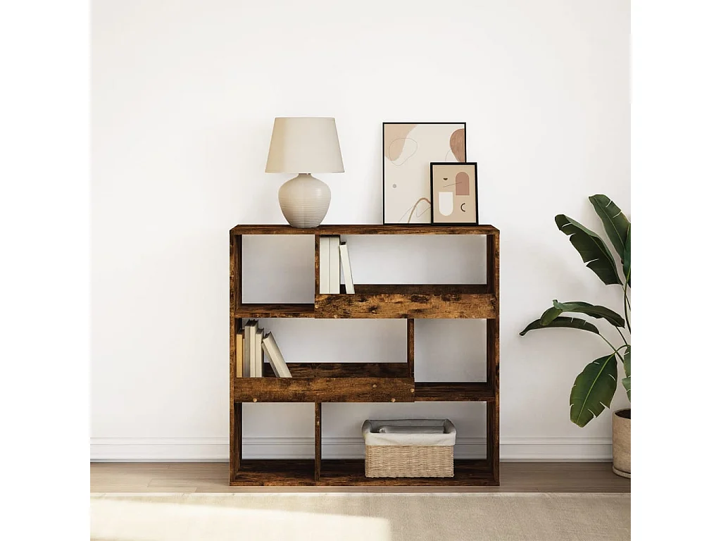 Bücherregal/Raumteiler Räuchereiche 100x33x94,5 cm