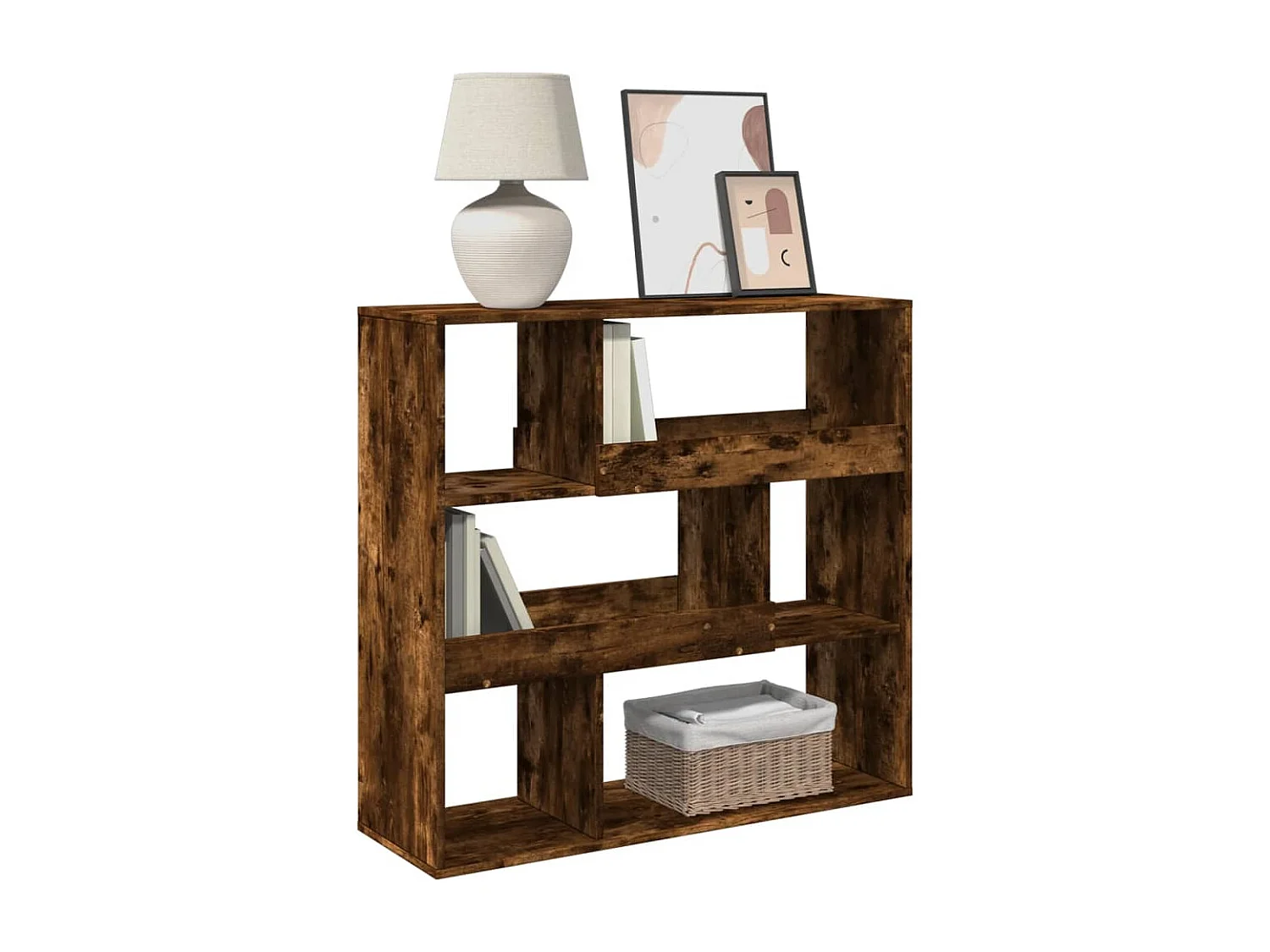 Bücherregal/Raumteiler Räuchereiche 100x33x94,5 cm