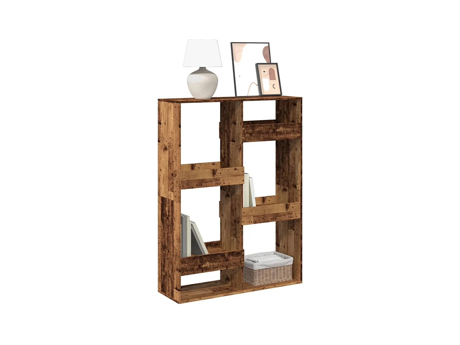 Bibliothèque vieux bois 100x33x135 cm bois d'ingénierie