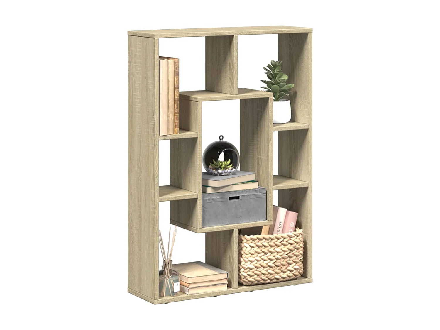 Bibliothèque chêne sonoma 63x20x90 cm bois d'ingénierie