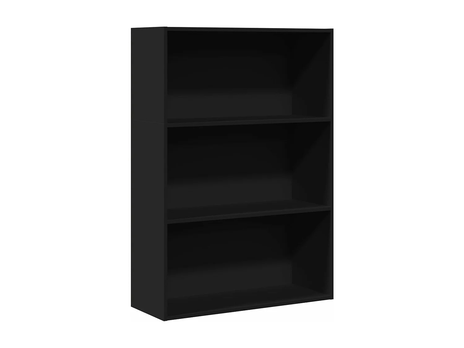 Bibliothèque noir 80x30x114 cm bois d'ingénierie