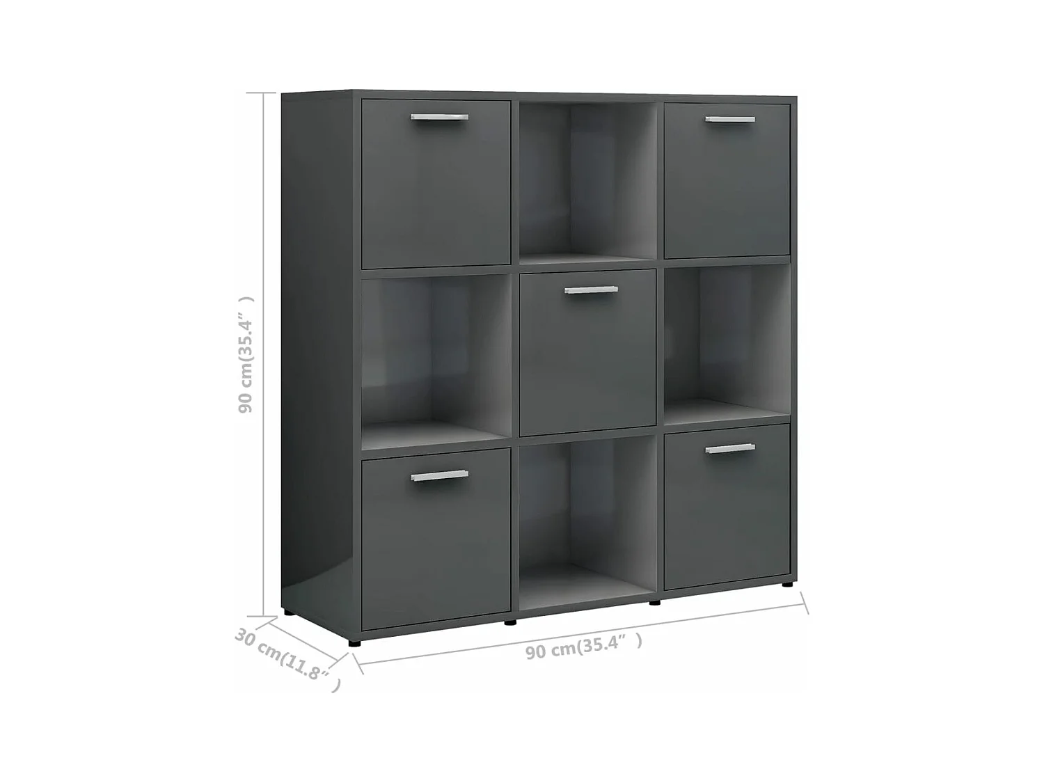 Bücherschrank Braun Eichen-Optik 82,5x30,5x115 cm Holzwerkstoff