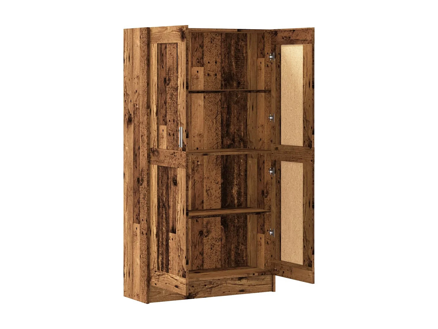 Bibliothèque noir 60x30x114 cm bois d'ingénierie