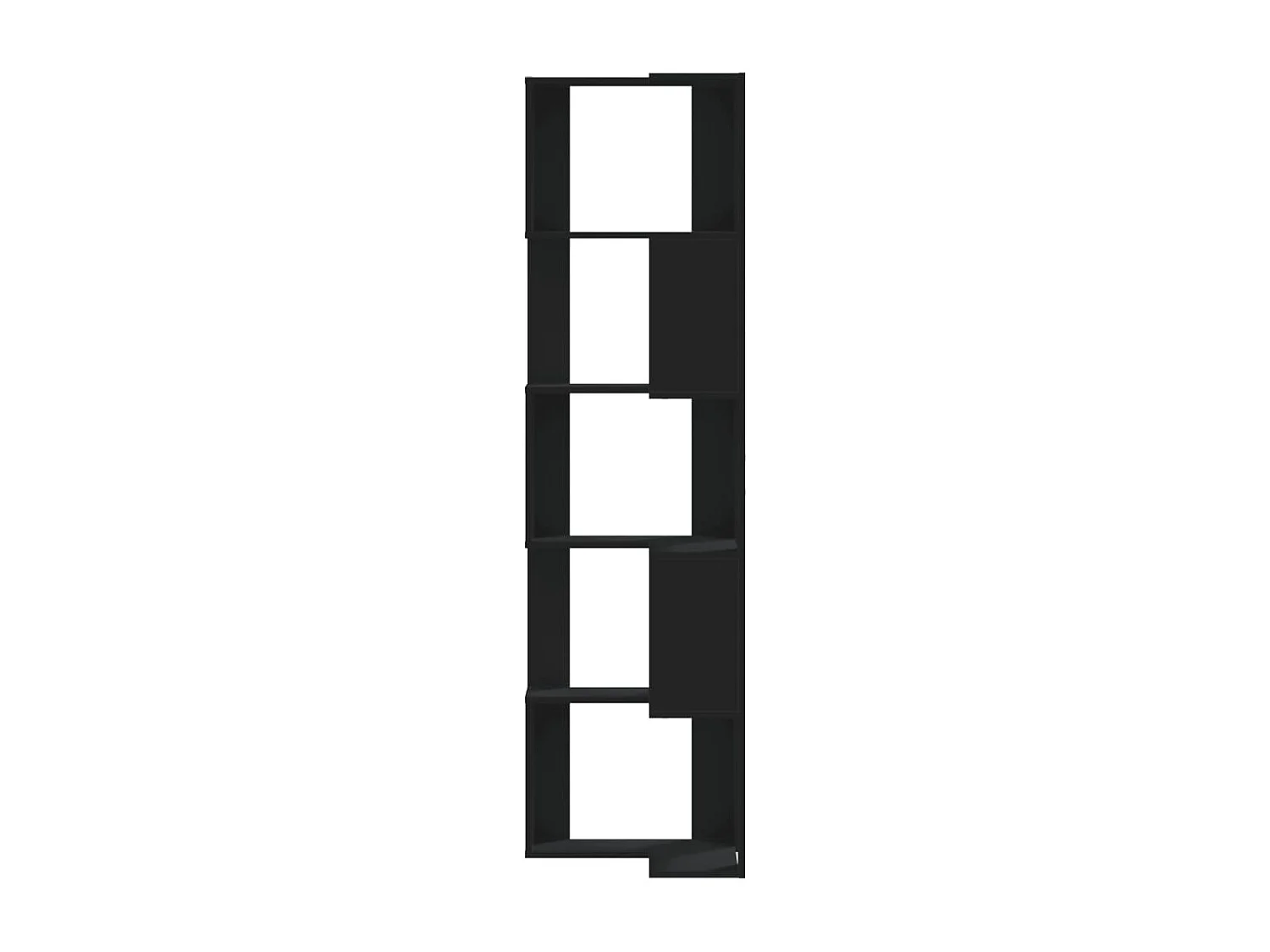 Estante canto 5 prateleiras 50x50x179 cm deriv. madeira preto