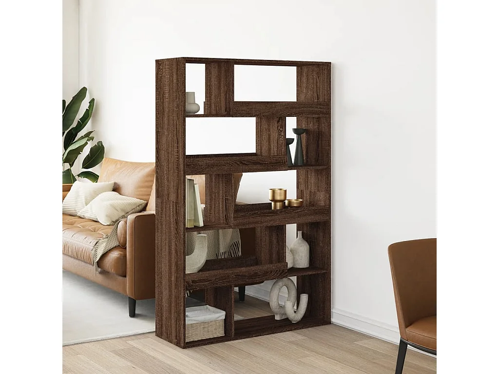 Bibliothèque chêne marron 100x33x156,5 cm bois d'ingénierie