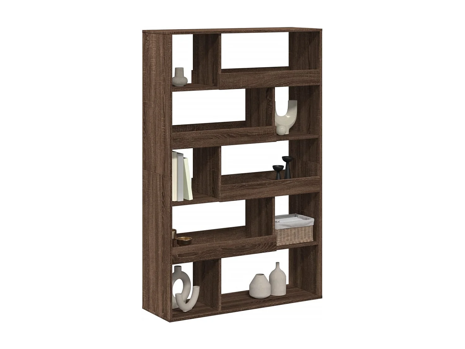 Bibliothèque chêne marron 100x33x156,5 cm bois d'ingénierie